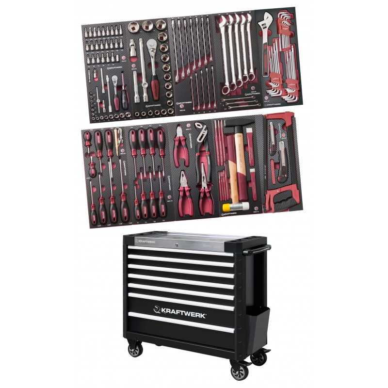 Servante d'atelier COMPLETO EVA3 7 tiroirs - 169 outils 3935-4933