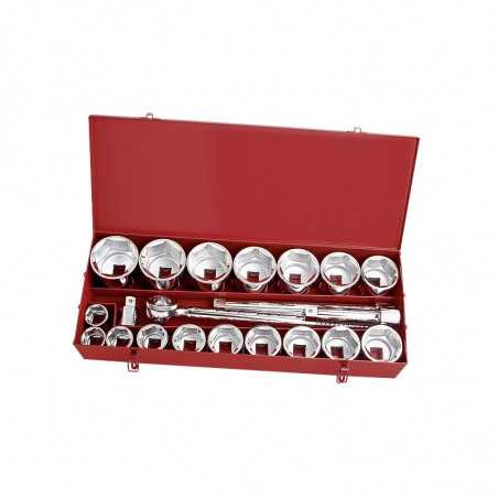 Coffret de douilles 1" 21 pièces cliquet télescopique 2053 Coffret de douilles 1" 21 pièces cliquet télescopique 2053