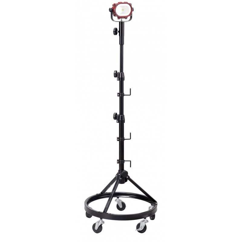 Spot industriel accu à LED COB 15 W sur trépied télescopique en metal 32025D