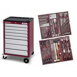Servante 8 tiroirs HIGHTECH - 150 outils 3908-4909