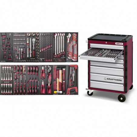 Servantes d'atelier 8 tiroirs avec 192 outils COMPLETO EVA3 3908-49907 Servantes d'atelier 8 tiroirs avec 192 outils COMPLETO EVA3 3908-49907