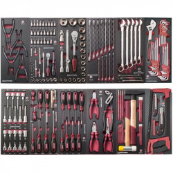 Servantes d'atelier 8 tiroirs avec 192 outils COMPLETO EVA3 3908-49907