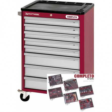 Servante d'atelier 8 tiroirs COMPLETO EVA HIGHTECH - 308 Outils 102.320.515 Servante d'atelier 8 tiroirs COMPLETO EVA HIGHTECH - 308 Outils 102.320.515