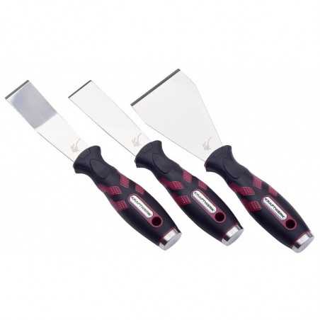 Jeu de 3 spatules/grattoirs à coupe INOX ergokraft 3336