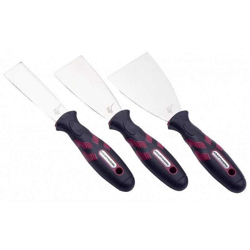 Jeu de 3 Spatules flexibles INOX ergokraft 3335