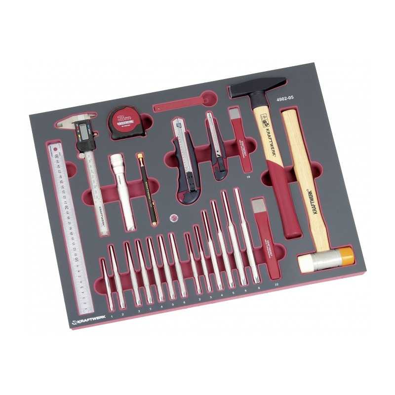 Module 40 pieces d'outils Frappe plus Mesure et Coupe COMPLETO EVA 4902-05