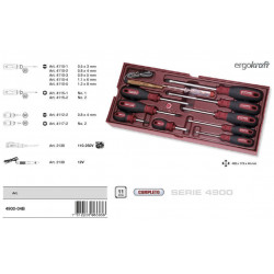 Servante d'atelier avec double porte + 4 tiroirs - 150 pièces 2906-4909