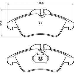 4x Plaquettes de Frein Avant - Mercedes-Benz Classe V Sprinter Vito Volkswagen LT 28-35 28-46 101220299