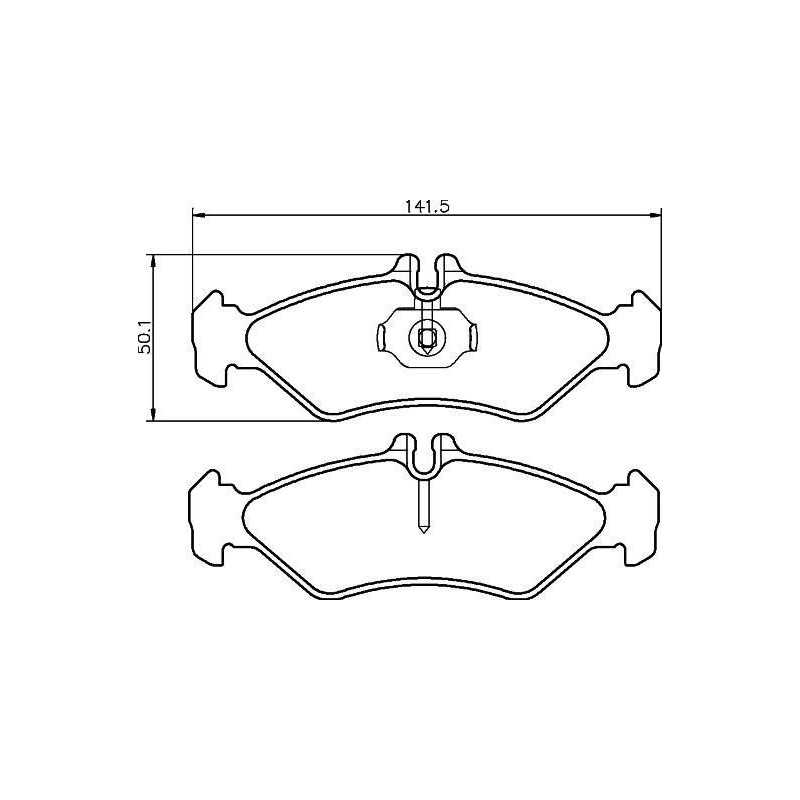 4x Plaquettes de Frein Arriere - Mercedes-Benz Sprinter Volkswagen LT 28-35 28-46 101220309