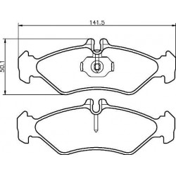 4x Plaquettes de Frein Arriere - Mercedes-Benz Sprinter Volkswagen LT 28-35 28-46 101220309