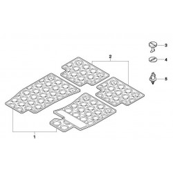 1x Clip de Fixation de Tapis de Sol - BMW E36 E46 E38 E39 VCF2635+VCF385