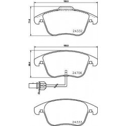 4x Plaquettes de Frein - Audi A4 A5 Q5 101444179