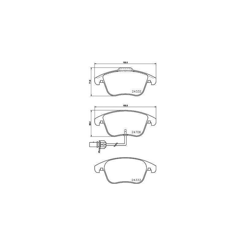 4x Plaquettes de Frein - Audi A4 A5 Q5 101444179