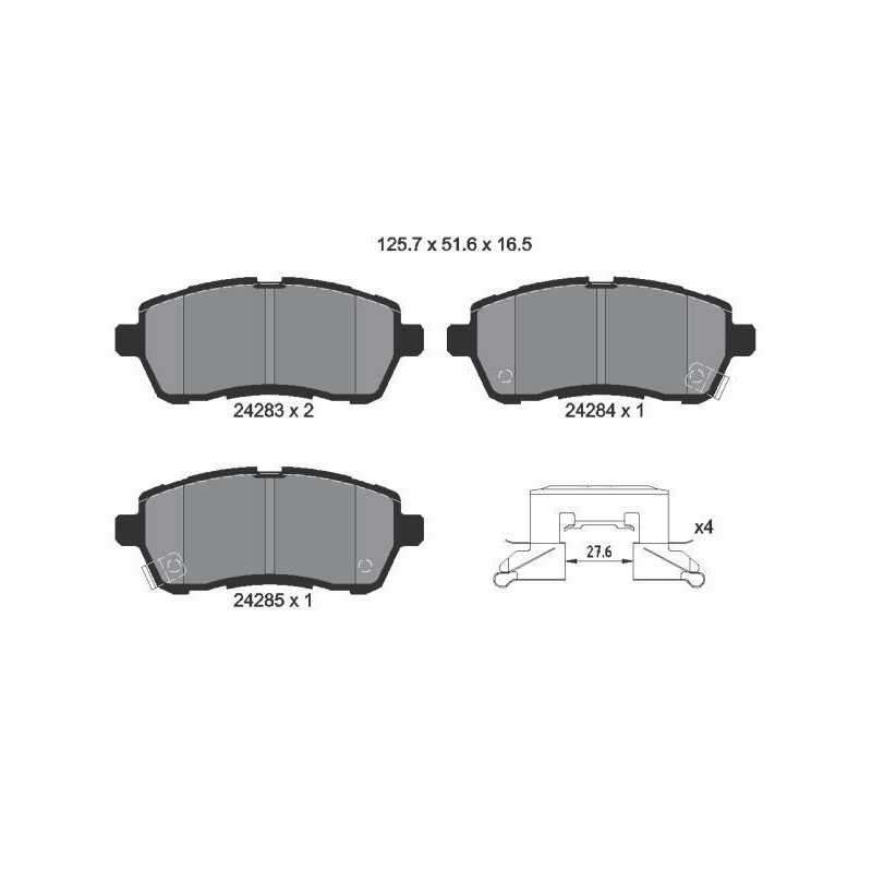 4x Plaquettes de Frein - Daihatsu Ford mazda suzuki 101680309