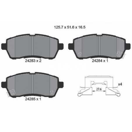 4x Plaquettes de Frein - Daihatsu Ford mazda suzuki 101680309