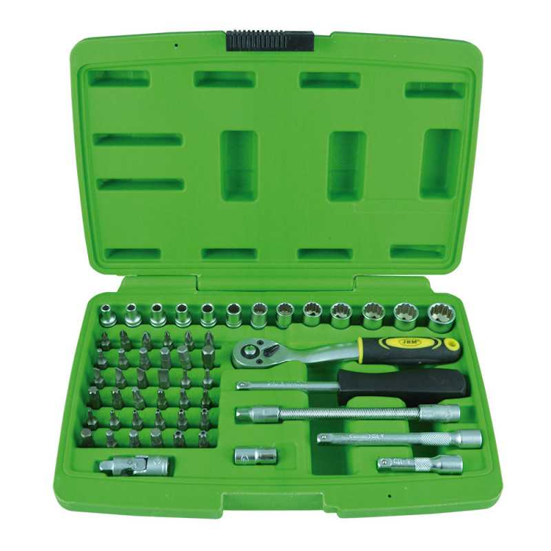 COFFRET DE DOUILLES 56 PIÈCES - 12 PANS 51892