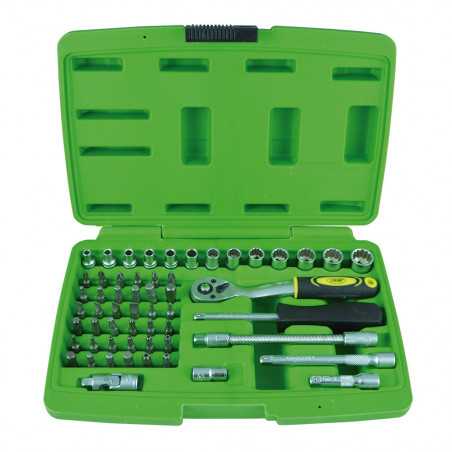 COFFRET DE DOUILLES 56 PIÈCES - 12 PANS 51892 COFFRET DE DOUILLES 56 PIÈCES - 12 PANS 51892
