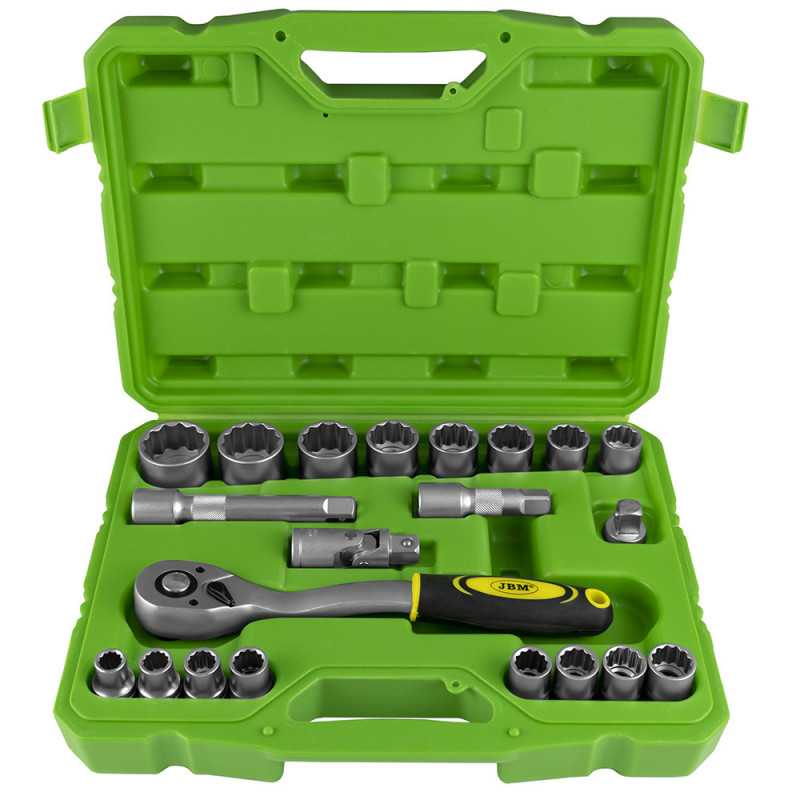 COFFRET D'OUTILS DE 21 PIECES DOUILLES DE 1/2 POUCE 53554