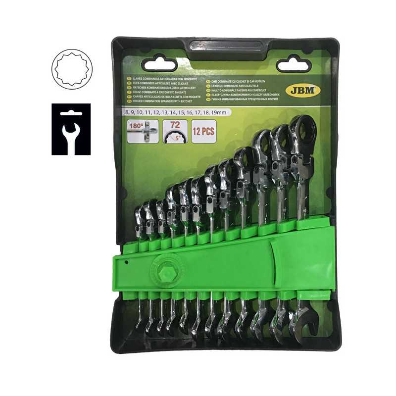 Jeu De 22 Clés Mixtes WORKPRO à Cliquet 72 Dents - Métrique Et SAE, Acier Chrome Vanadium