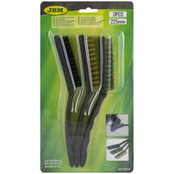 JEU DE 3 BROSSES MÉTALLIQUES 52515