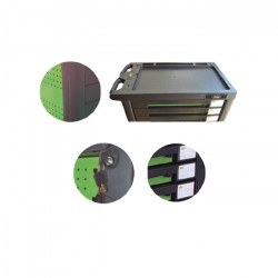 SERVANTE D'OUTILS AVEC MODULE MOUSSE, COMPLETE, GRISE 52705