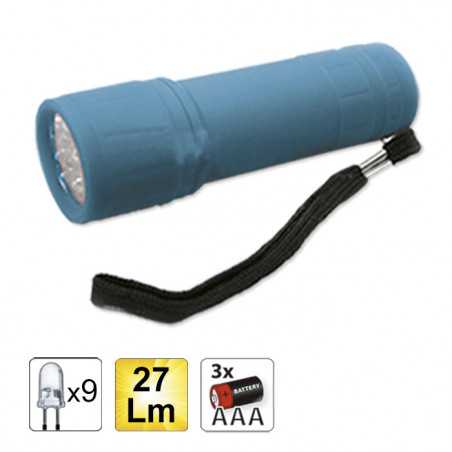 LAMPE TORCHE DE 9 LEDS BLEU 52556