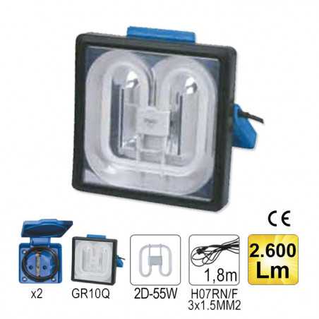 PROJECTEUR MOBILE 55W CARRÉ 52232