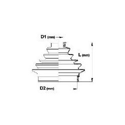 Soufflet de cardan - Daihatsu kia Mazda Mitsubishi Nissan Santana Subaru Suzuki J2865000