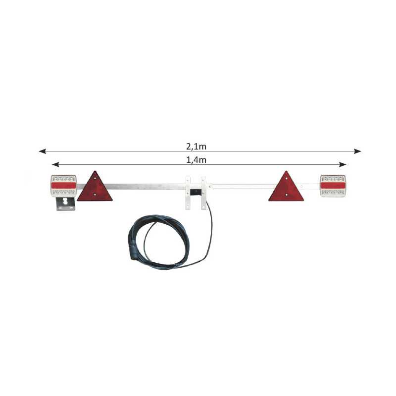 RAMPE D'ECLAIRAGE TELESCOPIQUE DE 1,4 A 2,1M - LED 52848