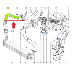 Kit Reparation Durite de Turbo Tuyau Silicone - Renault Laguna 3 Latitude 2.0 DCI 6187