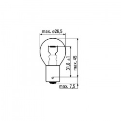 AMPOULE OBN 12V 21W BA15S 52366