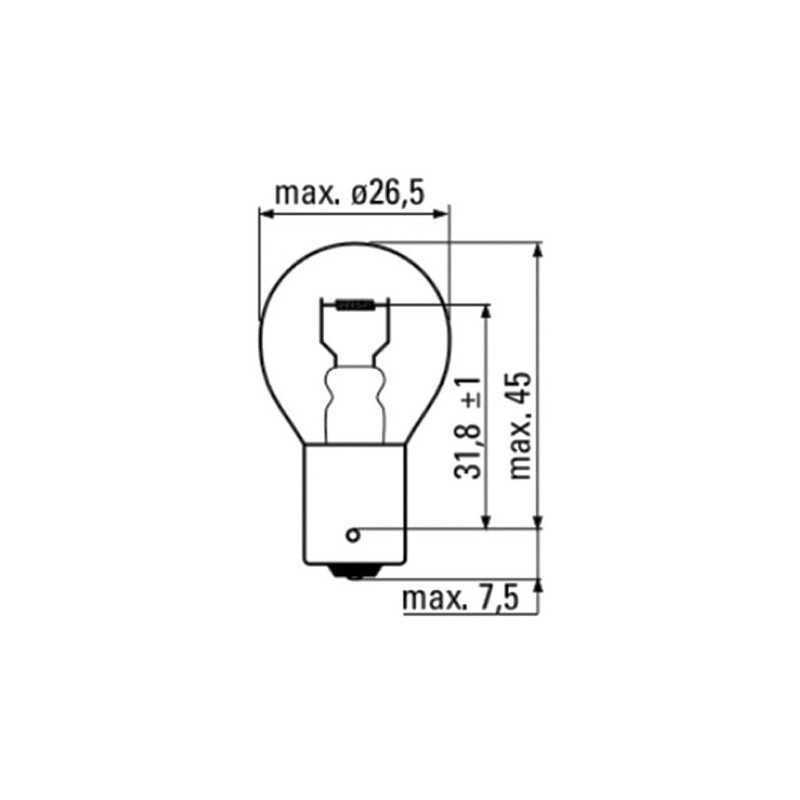 AMPOULE OBN 2 POLOS 12V 21/5W BAY15D 52367