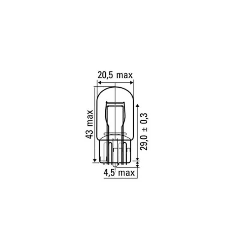 AMPOULE OBN 2POLOS 12V 21/5W S/T20 52369