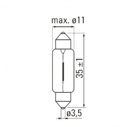 LAMP OBN 12V 5W SV8,3 11X31 52371