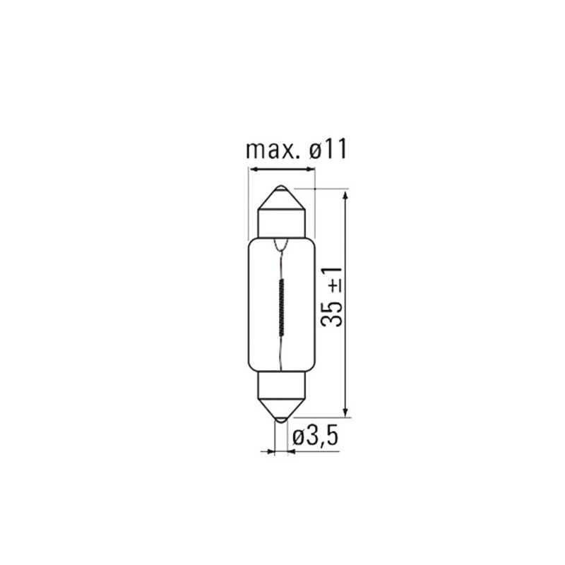 LAMP OBN 12V 5W SV8,3 11X31 52371