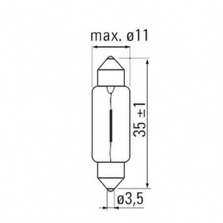 LAMP OBN 12V 5W SV8,3 11X31 52371