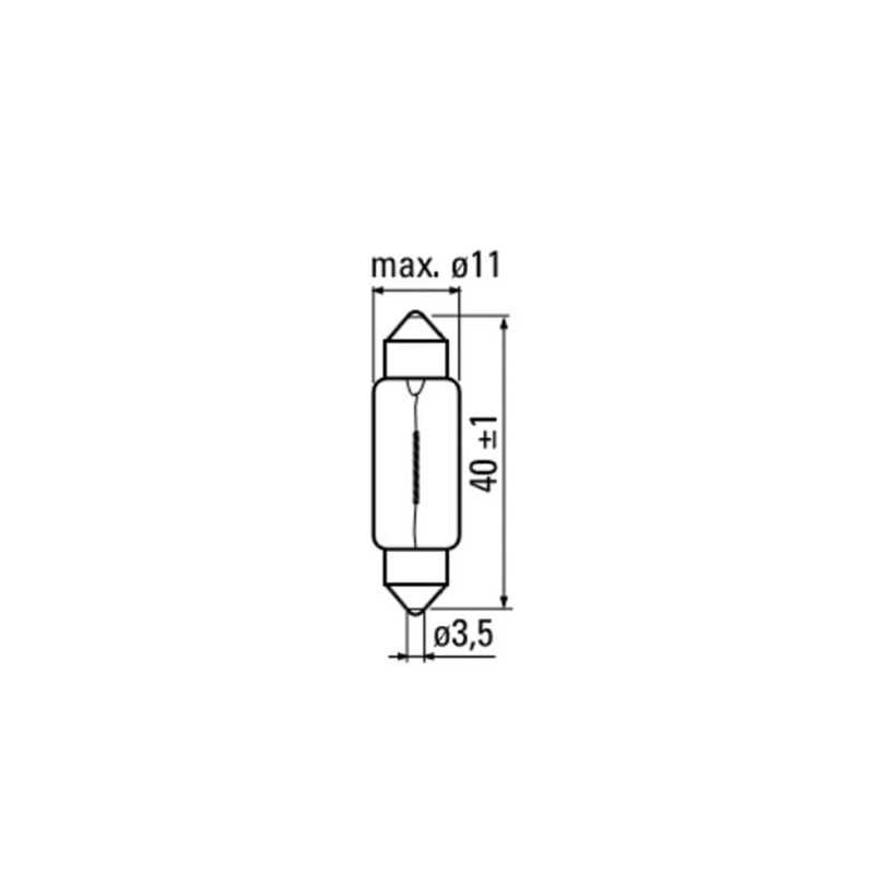AMPOULE OBN PLAFONIER 11X38 12V 5W 52410