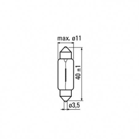 AMPOULE OBN PLAFONIER 11X38 12V 5W 52410