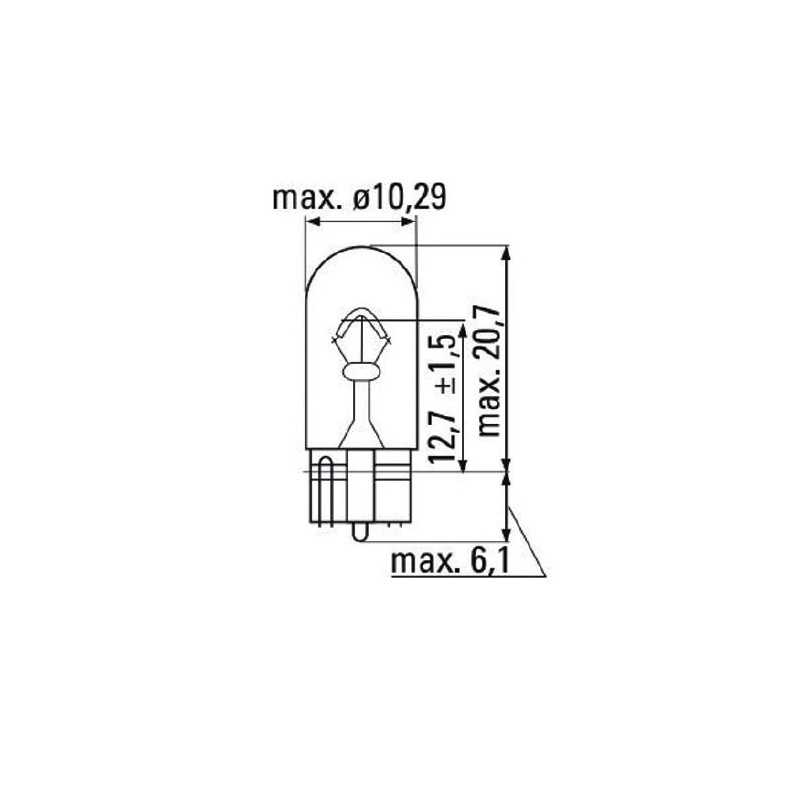 LAMPE OBN 12V 5W T10 52861