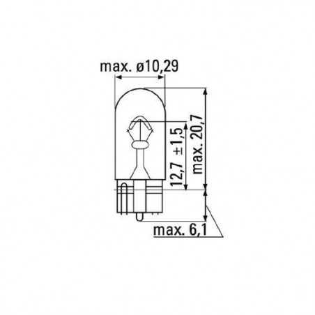 LAMPE OBN 12V 5W T10 52861