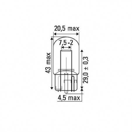 LAMPE OBN 21W T20 12V 52862