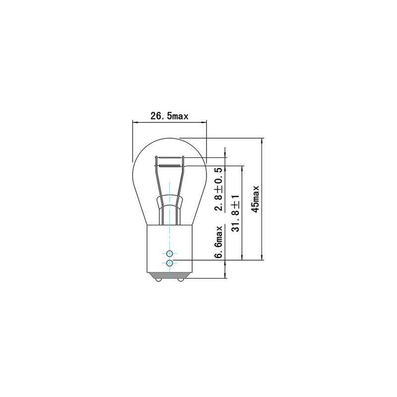 LAMPE OBN 12V 21/4W BAZ15D 52868