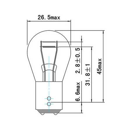 LAMPE OBN 12V 21/4W BAZ15D 52868