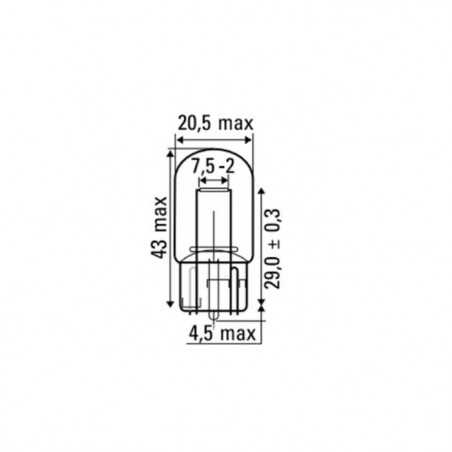 AMPOULE OBN 12V 21W S/T20A 52368