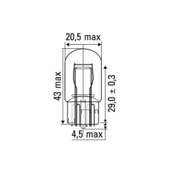 LAMPE OBN 21 / 5W 12V T20 52864