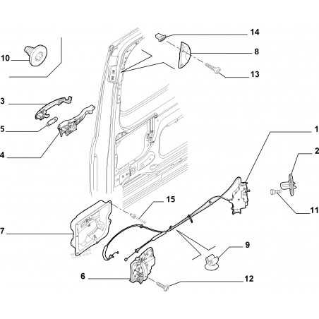 MECANISME DE PORTE ARRIERE DROITE COULISSANTE - CITROEN JUMPY PEUGEOT BOXER 9138P0