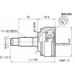 Tete Embout de Cardan Transmission Avant Arriere - Bmw X5 E53 NPZBM001