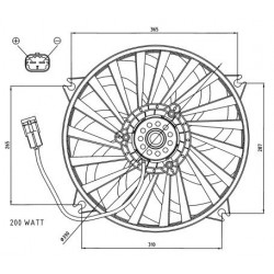 Ventilateur de Refroidissement Moteur - Citroen Berlingo C4 C5 C8 Xsara Fiat Scudo Ulysse Lancia Phedra Peugeot 307 607 721 541