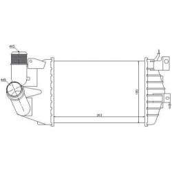 Intercooler Echangeur d'air - Opel Astra H Zafira B Cdti 0370180003