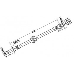 Flexible de Frein Avant - Bmw E46 serie 3 500 756